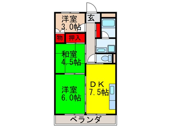 ラ・ヴィオラ桃山台（406）の物件間取画像